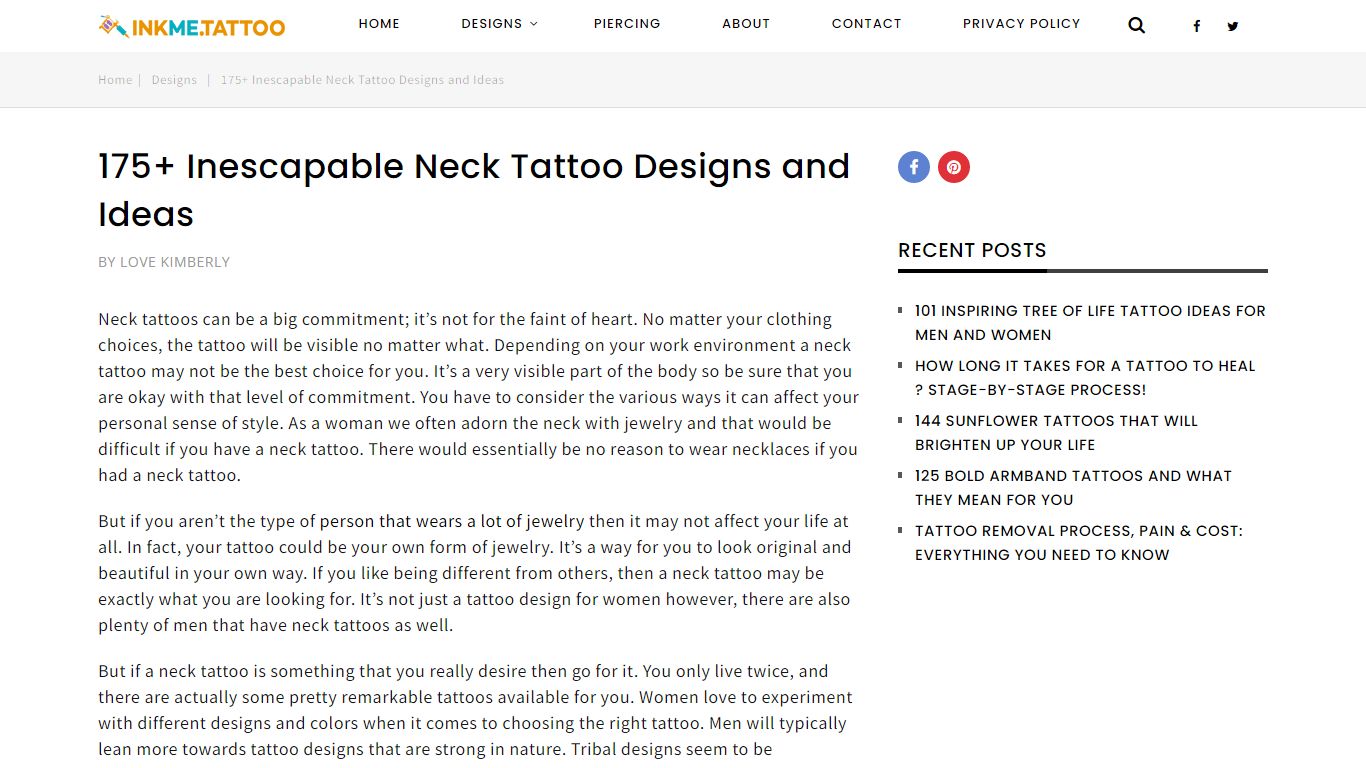 175+ Inescapable Neck Tattoo Designs and Ideas - Inkme.tattoo