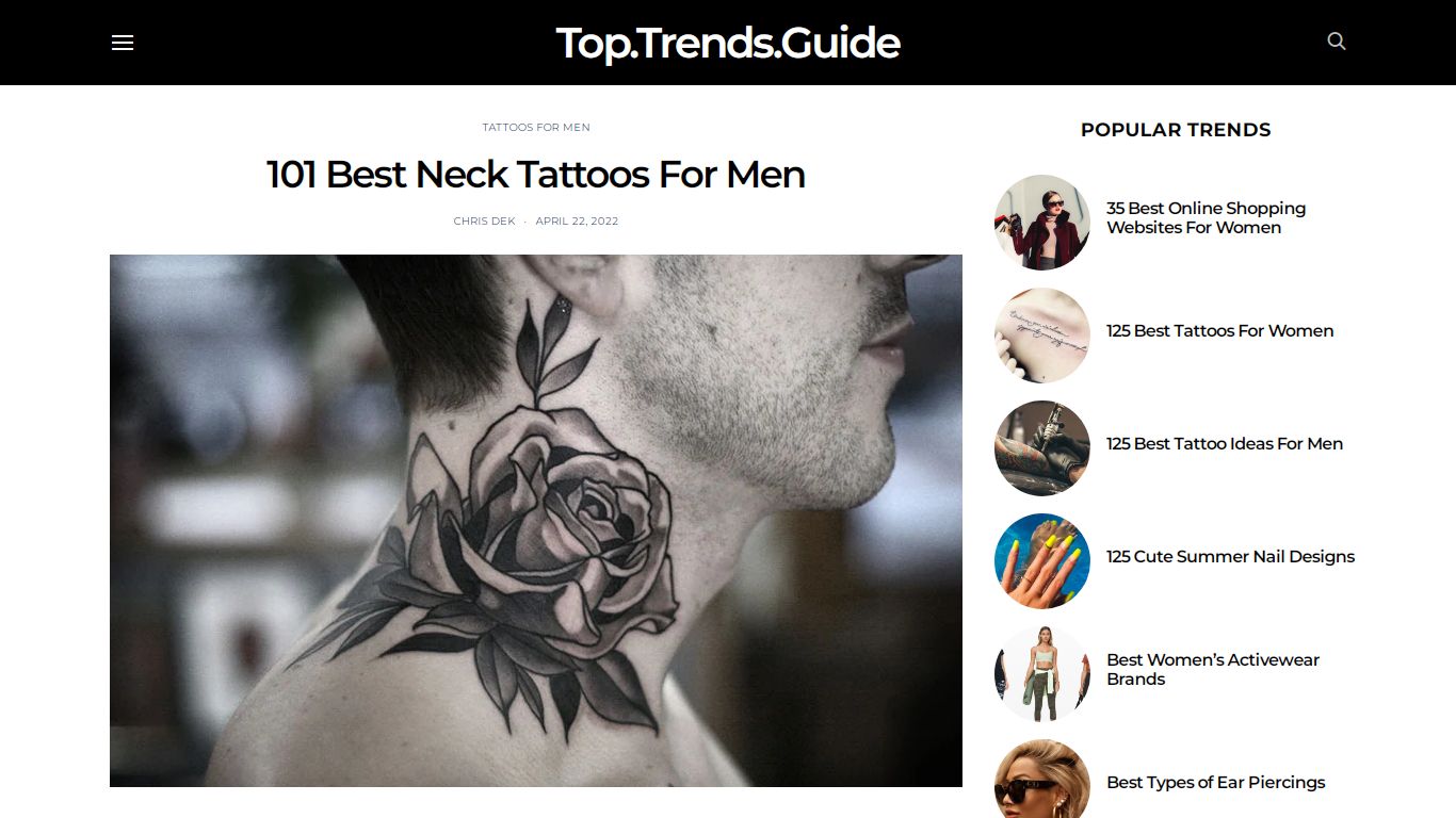 101 Best Neck Tattoos For Men (2022 Guide) - Top Trends Guide